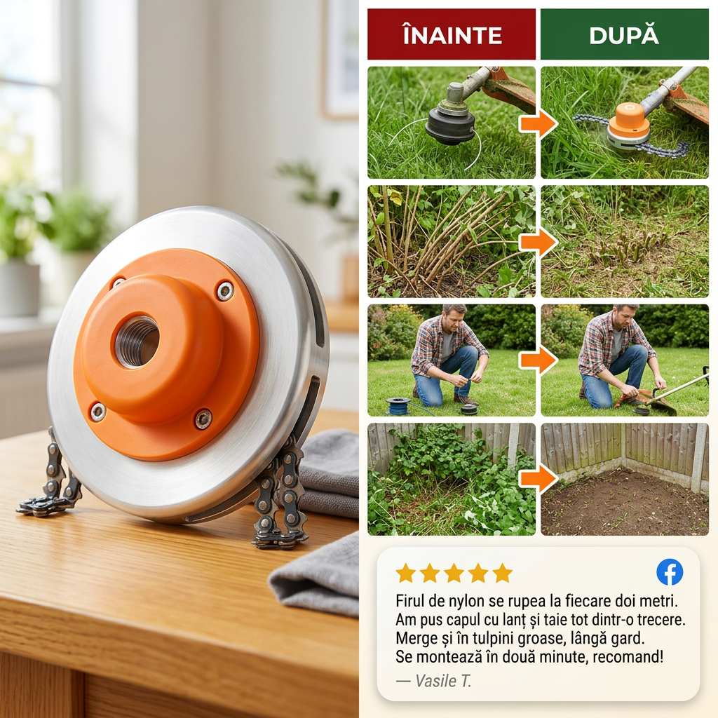Cap Cu Disc Și Lanț Pentru Motocoasă ChainCut™