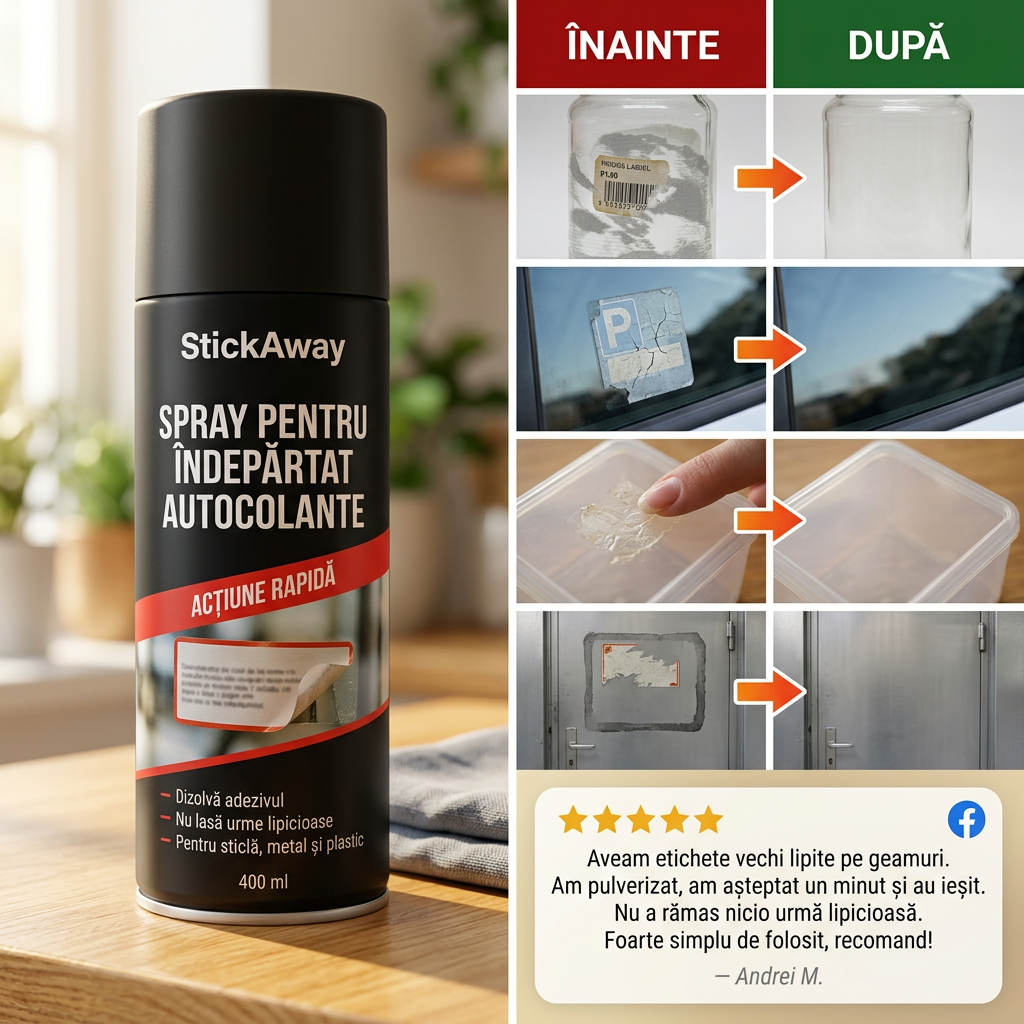 Spray Pentru Etichete Și Adeziv StickAway™