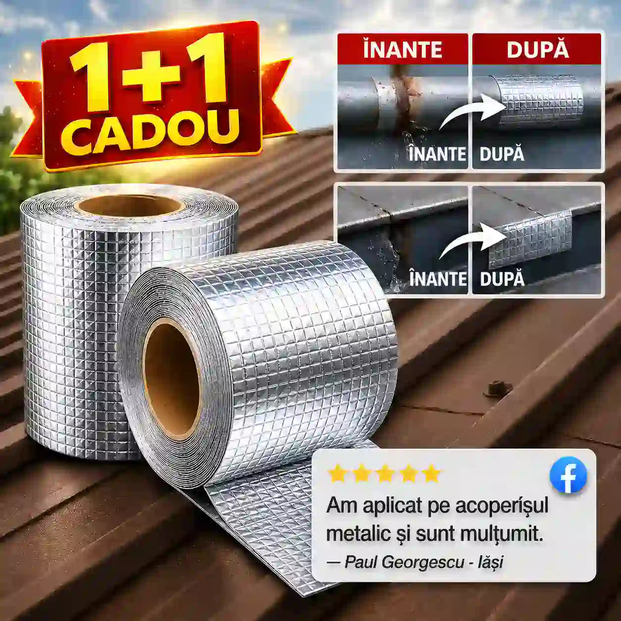 Bandă de etanșare crăpături și infiltrații 1+1 GRATIS - StopApǎ™