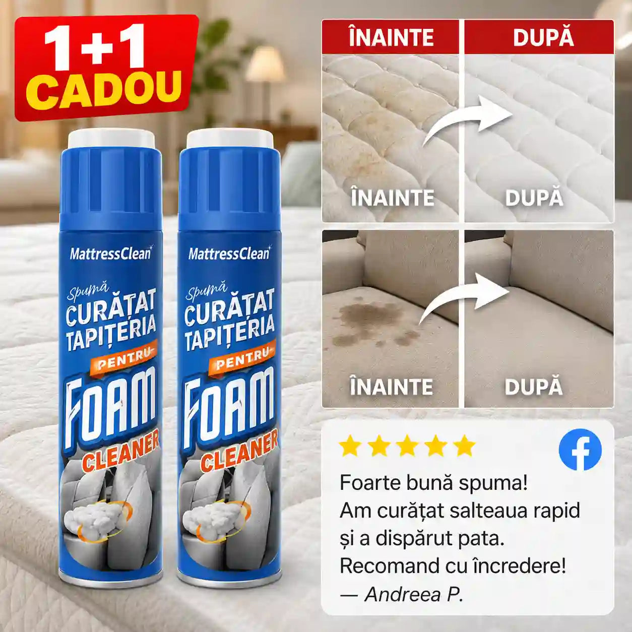 Soluție pentru Curǎțat Salteaua și Textile - FreshFoam ™