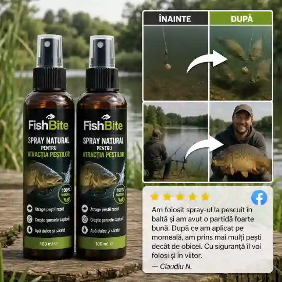 Spray Natural pentru Atractia Pestilor - FishBite™