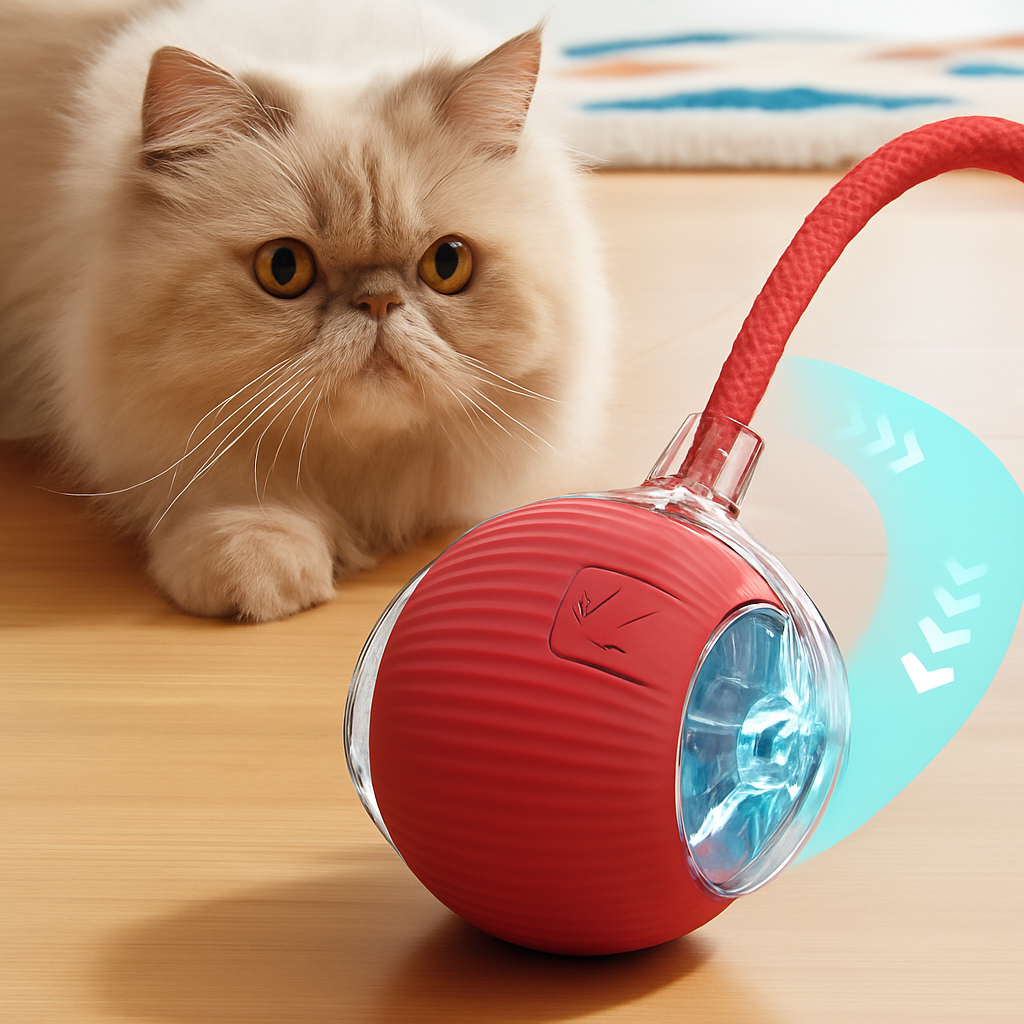 Minge Interactivă cu Șnur pentru Câini și Pisici