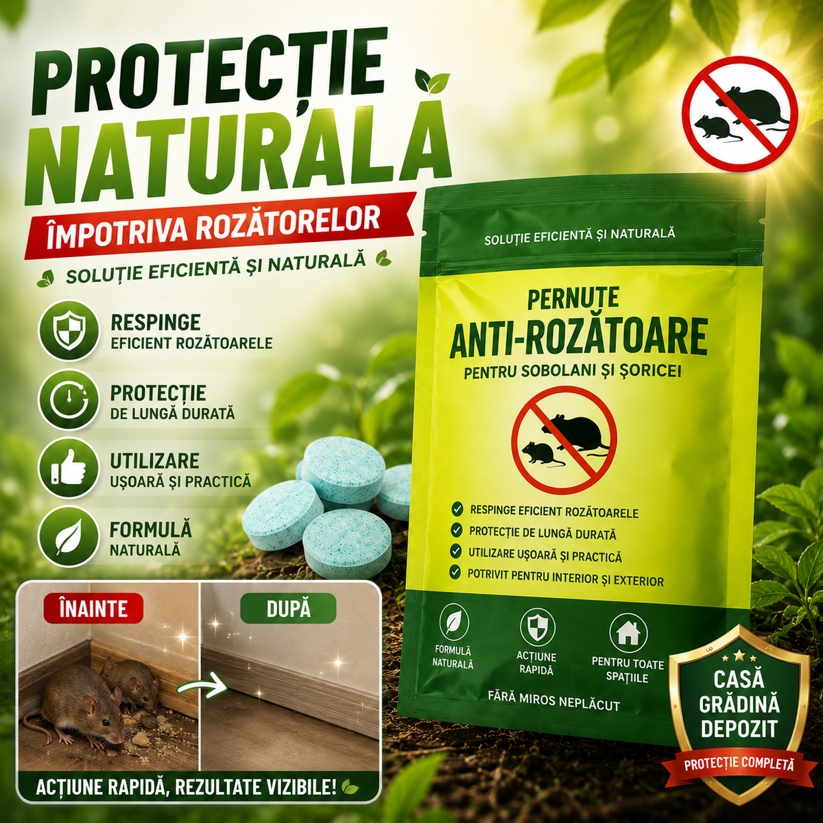 Pernuțe Anti-Rozătoare RodentStop™ 1+1 GRATIS