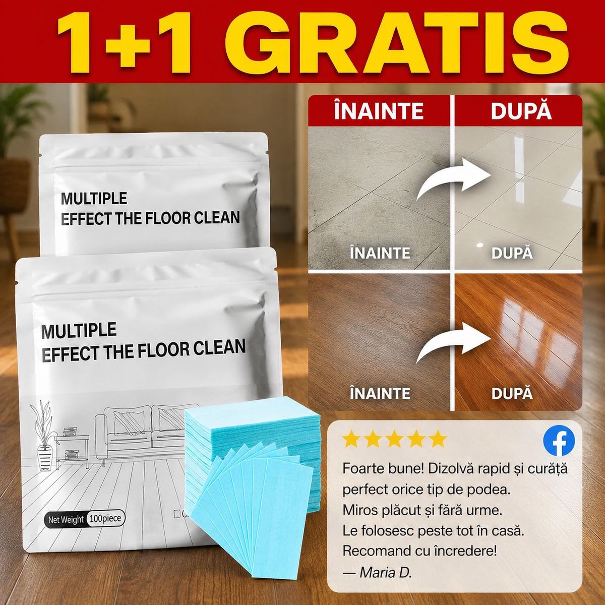 Tablete Pentru Curățat Podele 1+1 GRATIS - PodeaLUX™