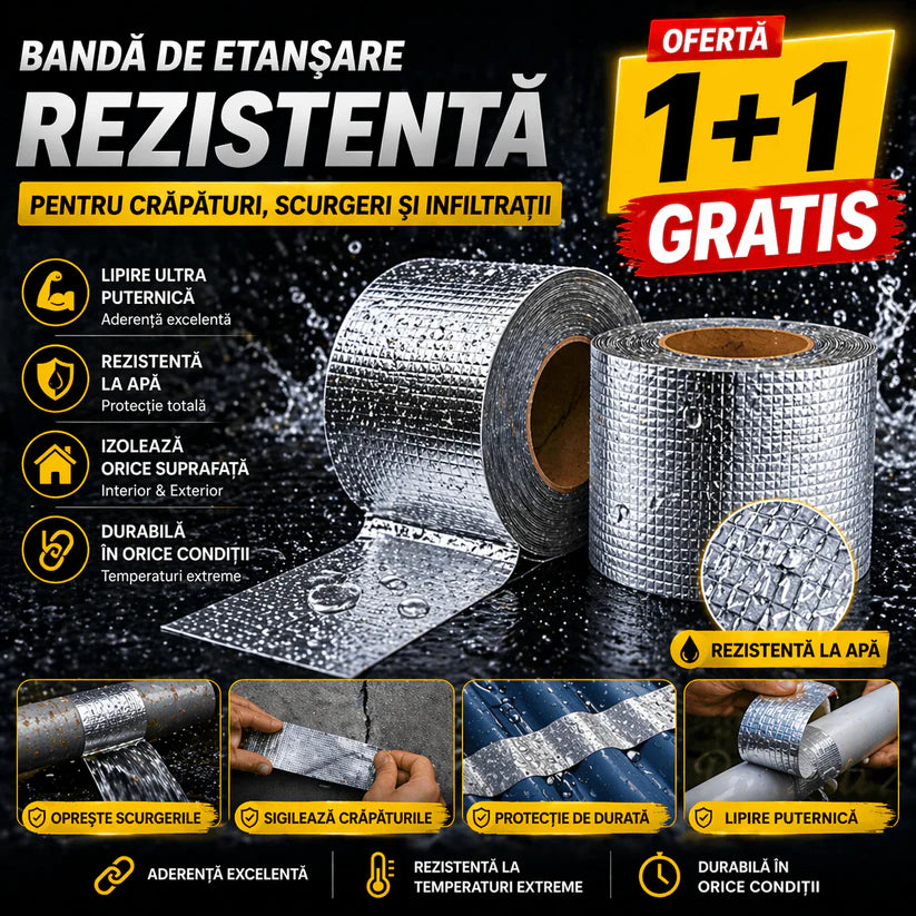 Bandă de etanșare crăpături și infiltrații 1+1 GRATIS