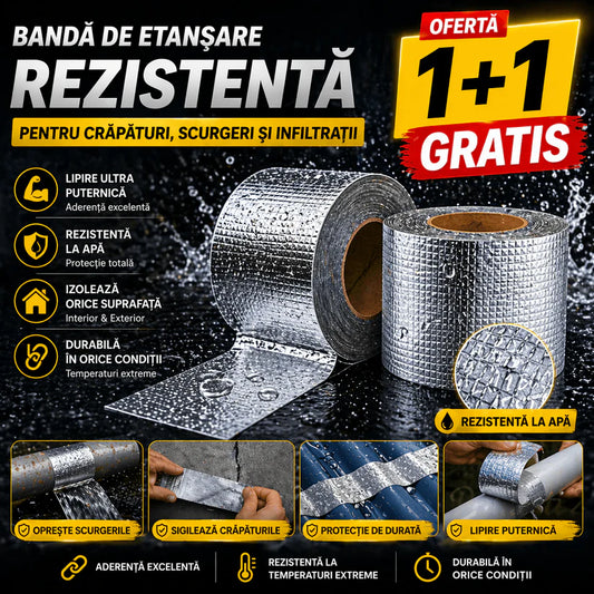 Bandă de etanșare crăpături și infiltrații 1+1 GRATIS