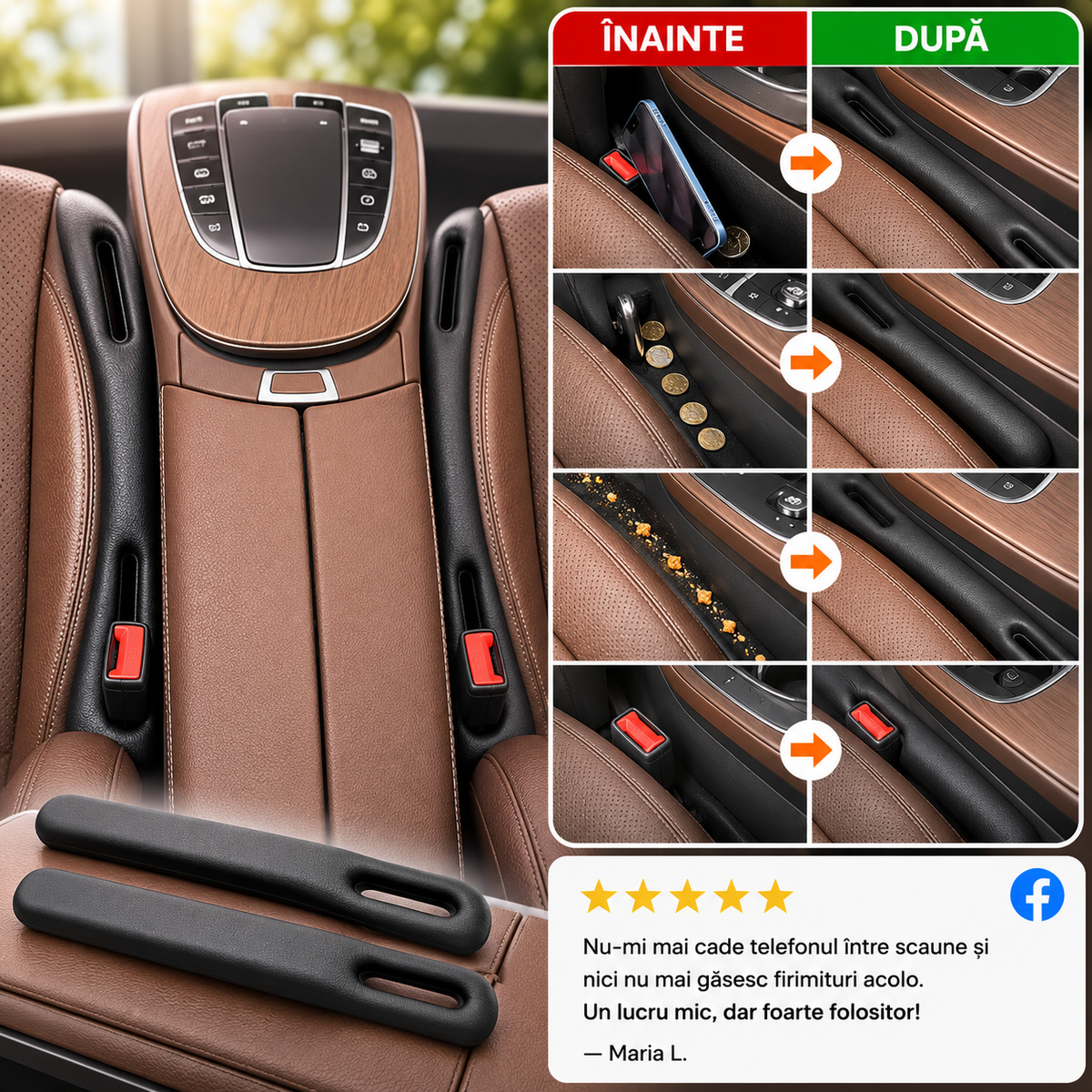 Set 2 Protecții Pentru Spațiul Scaunului GapGuard™