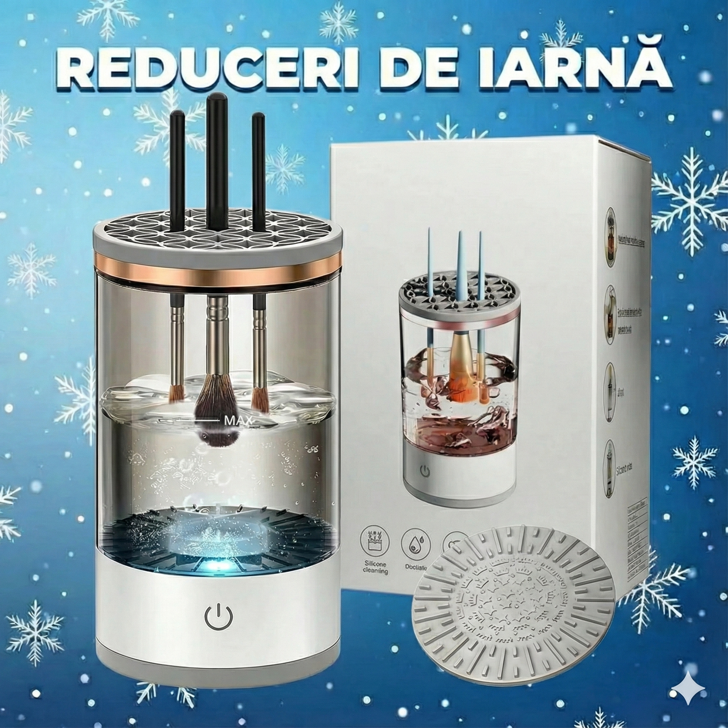 Aparat Curățare Pensule Machiaj GlowBrush™