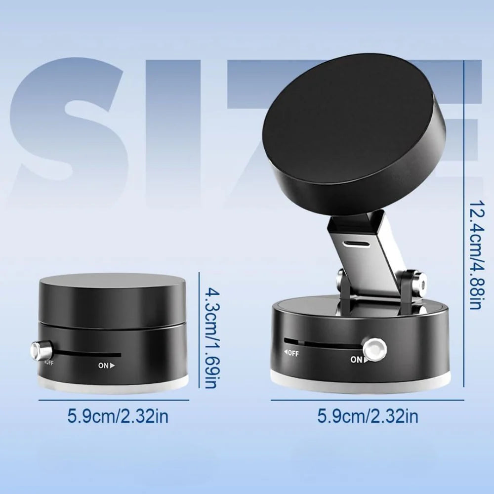 Suport Telefon Auto Magnetic cu Vidare – 360° Rotativ, Stabil și Compact