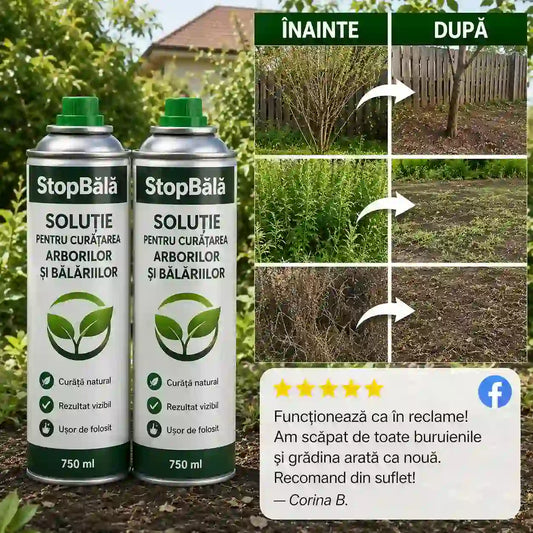 Soluție Profesională Pentru Curățarea Bălăriilor și a Copacilor - StopBǎlǎ™