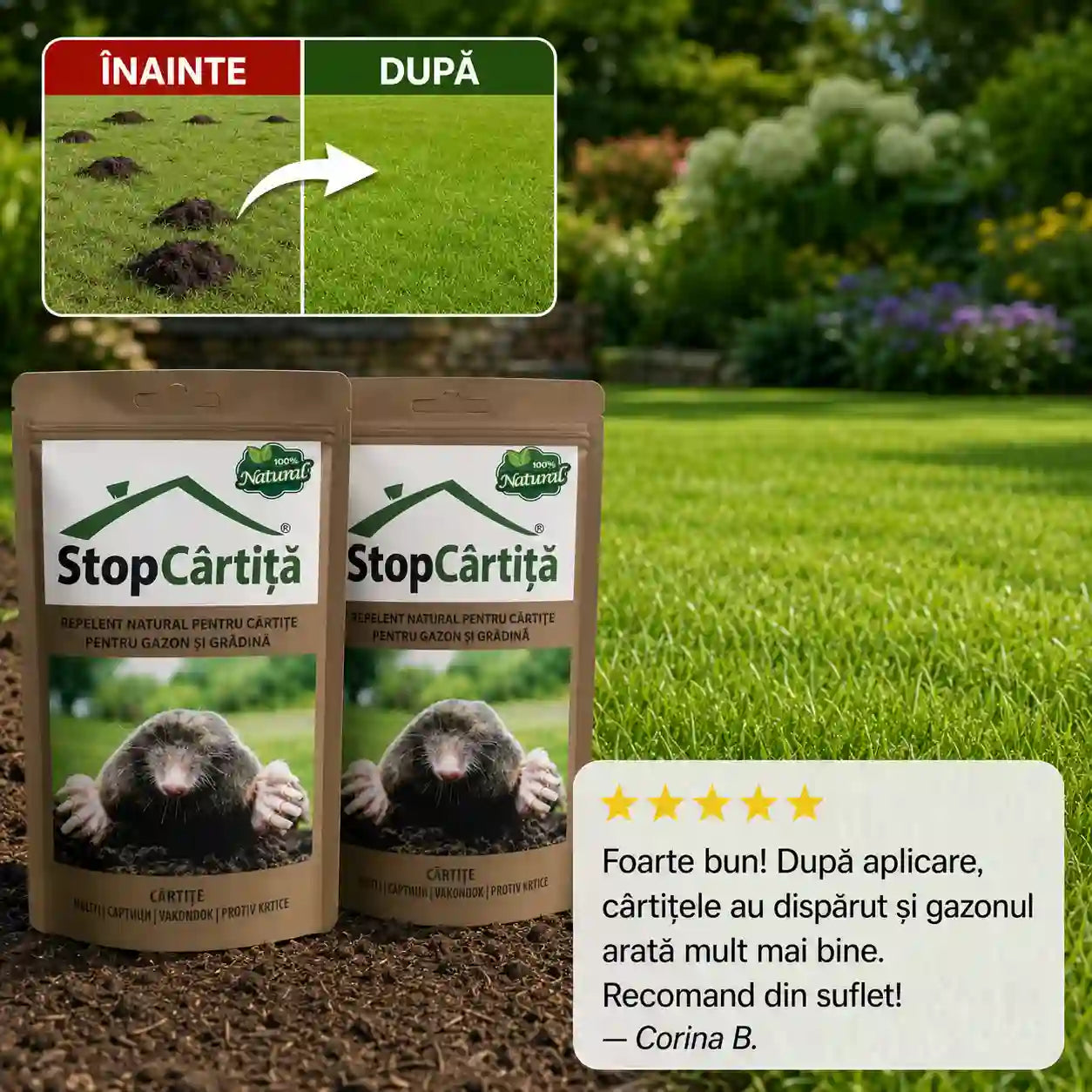 Repelent granule pentru alungarea cartitelor - StopCârtiță™