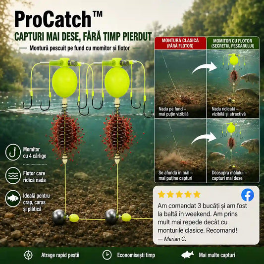 Montură Pescuit pe Fund cu Momitor și Flotor - ProCatch™