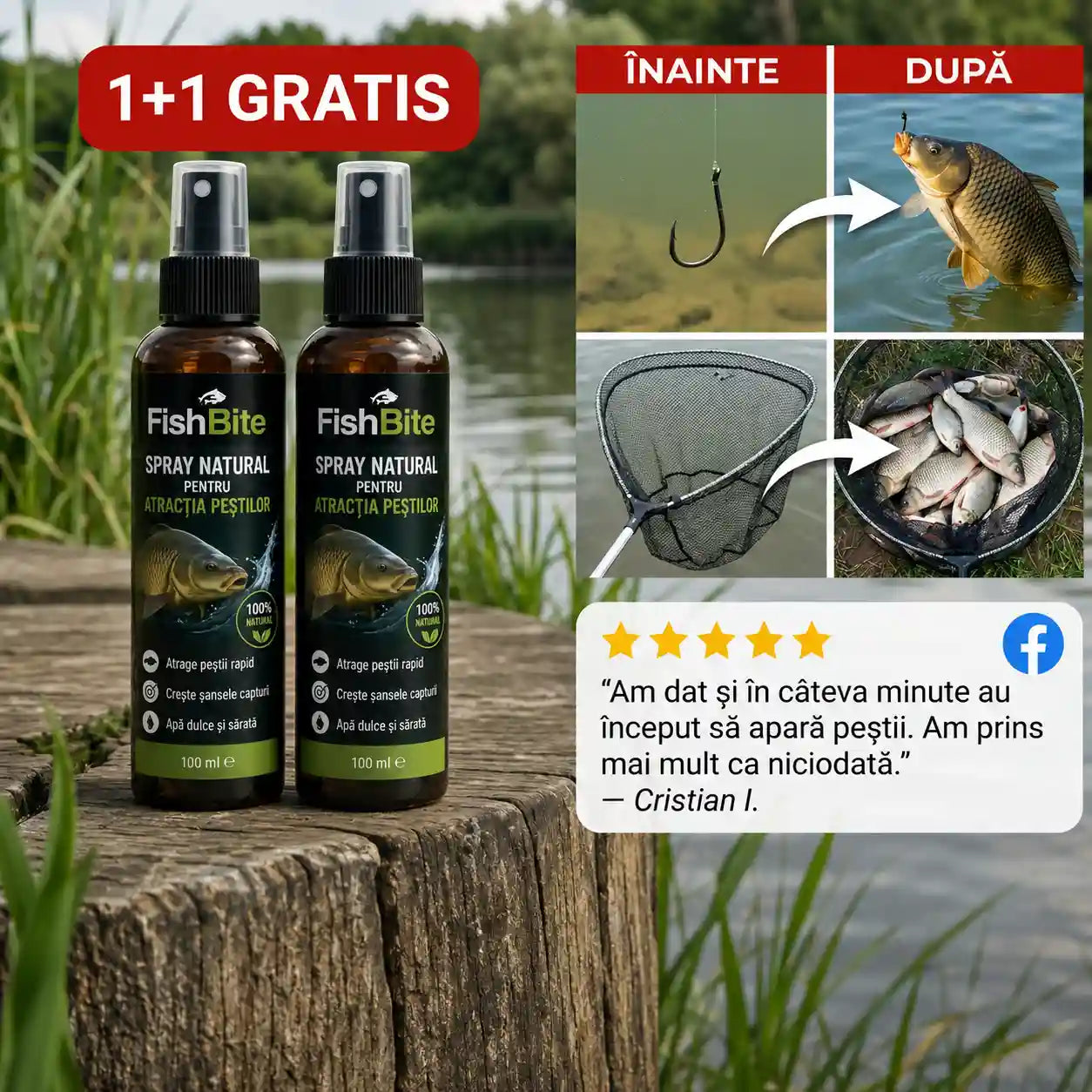 SET COMPLET PENTRU PESCUIT (250 ML) - 1+1 GRATIS