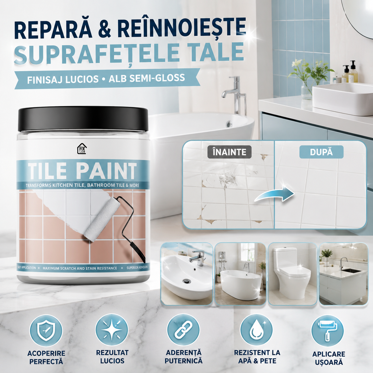 Vopsea Universală pentru Baie BathCover™